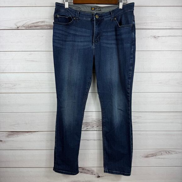 Lee Petites Slim Fit Skinny Leg Mid Rise Denim Jeans Size‎ 14P Dream Soft - Picture 1 of 8